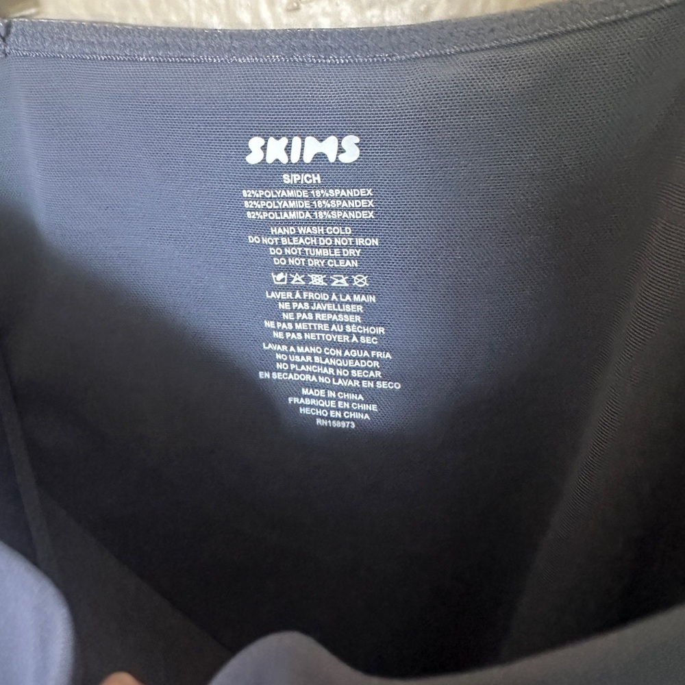 NEW Skims Contour Lift Straight Neck Bodysuit Slate Small - Picture 7 of 9